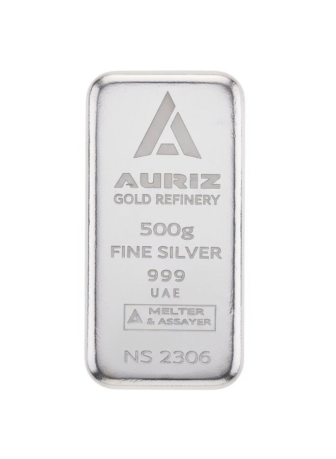 Auriz Minting 500GM Pure Silver Bar 999-500 Gram - Image 1