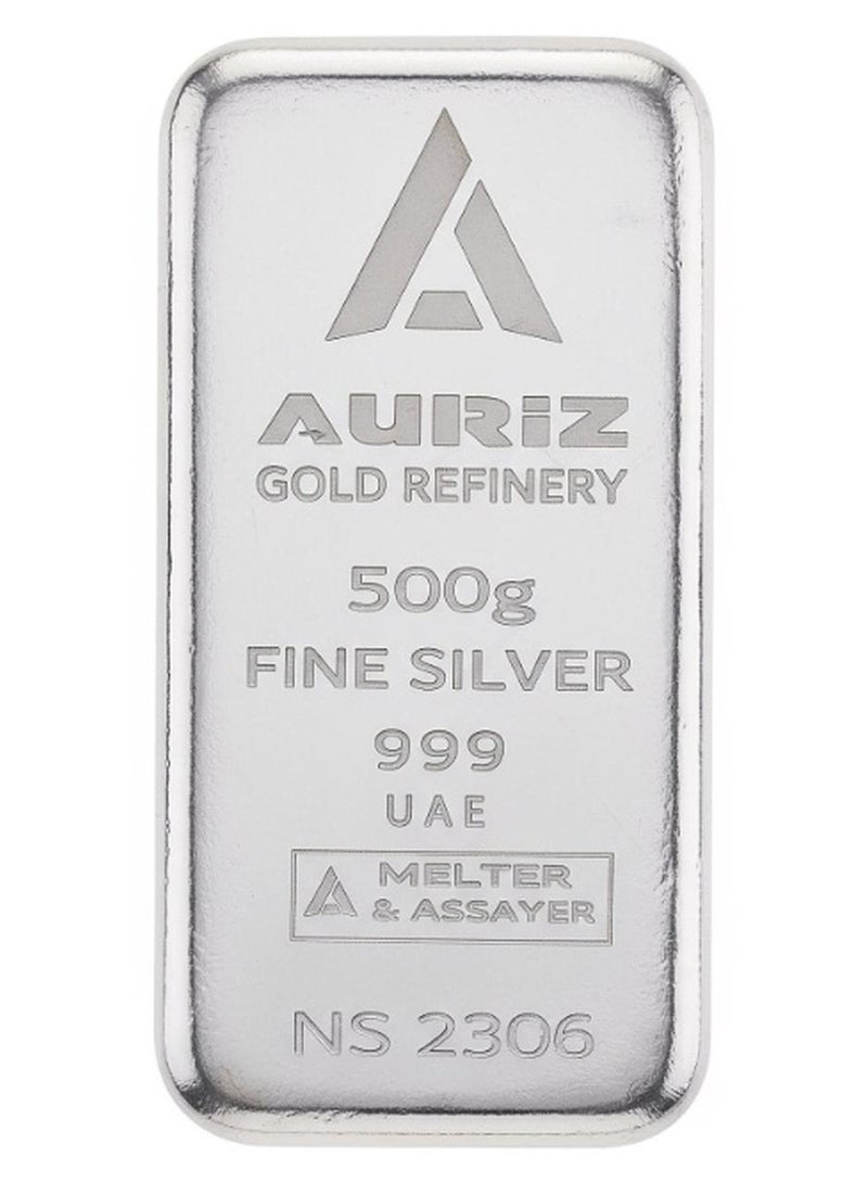 Auriz Minting 500GM Pure Silver Bar 999 - 500 Grams - Image 1