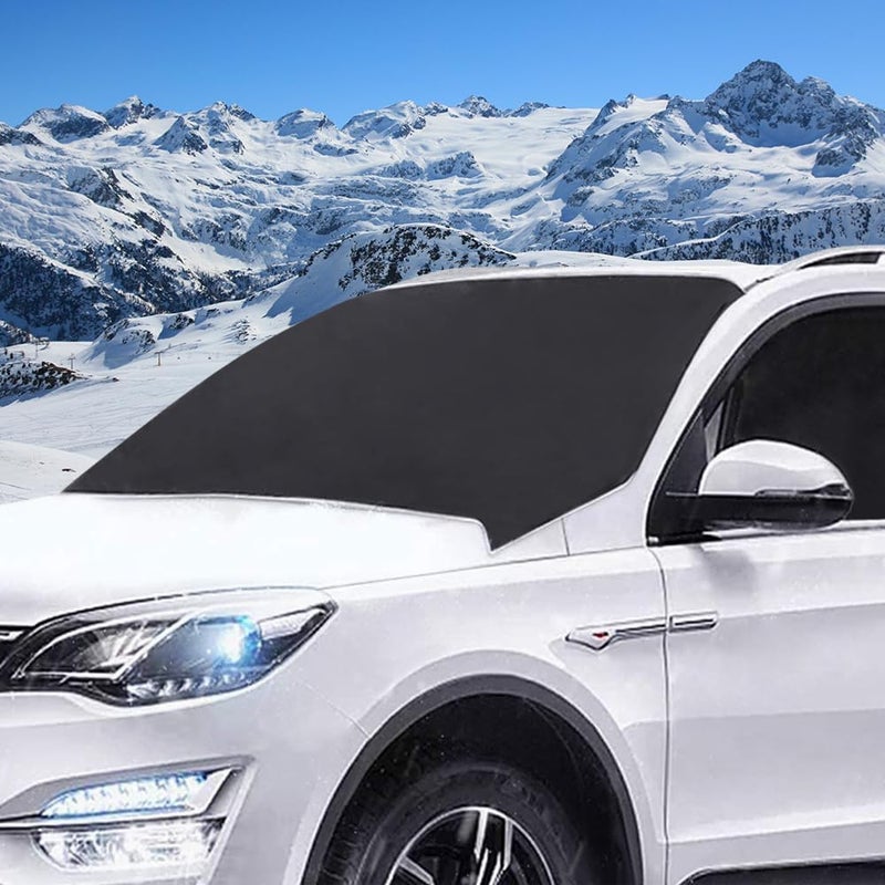 Aoreun Foldable Car Windscreen Cover with 6 Magnetic Fixation - Anti Frost, Snow, Wind, Dust and Sun Protection (206 x 116 cm) - Image 1