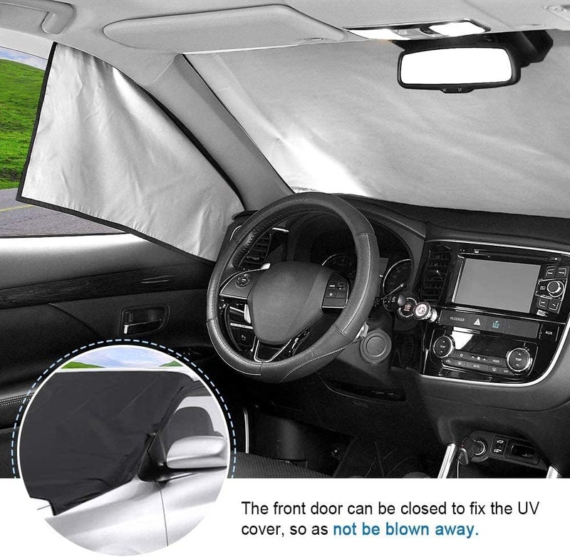 Aoreun Foldable Car Windscreen Cover with 6 Magnetic Fixation - Anti Frost, Snow, Wind, Dust and Sun Protection (206 x 116 cm) - Image 5