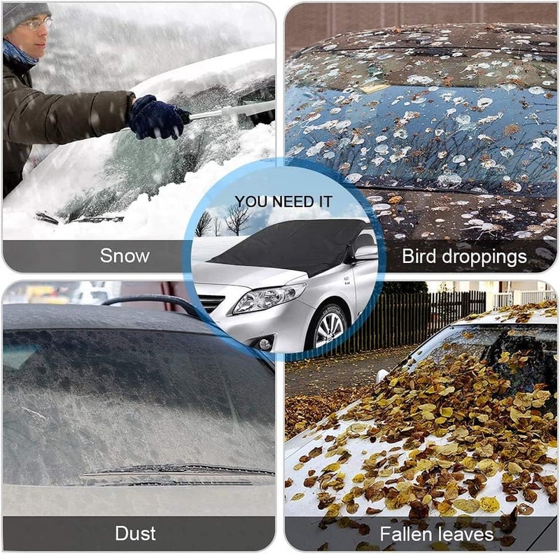 Aoreun Foldable Car Windscreen Cover with 6 Magnetic Fixation - Anti Frost, Snow, Wind, Dust and Sun Protection (206 x 116 cm) - Image 4