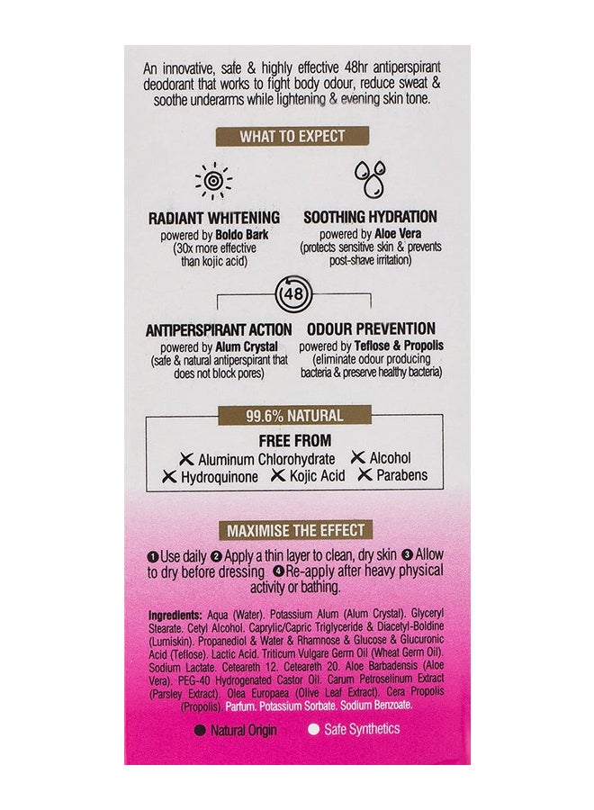 Beesline Whitening Roll-On Cotton Candy Deodorant White/Pink/Gold 50ml - Image 3