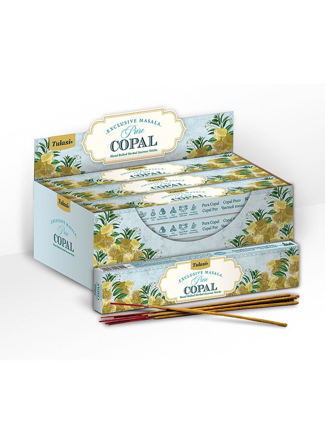 Tulasi Pure Copal 15g Masala Agarbathi Incense Pack of 12  - Image 1