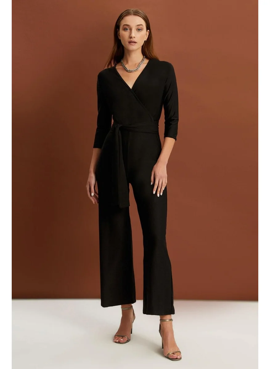 Alexandergardi Alexandergardı Double Breasted Collar Jumpsuit (B22-438A)