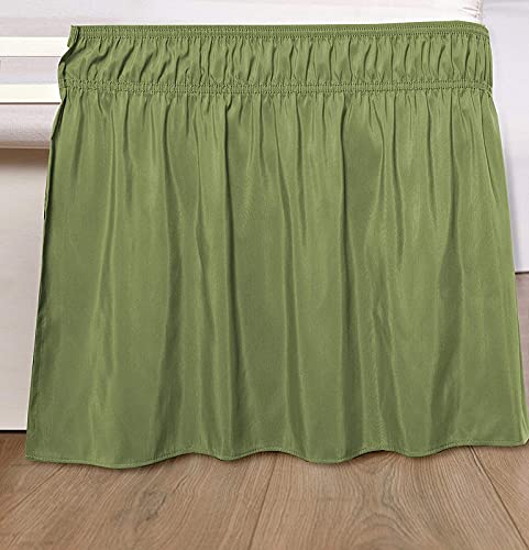 YRM Bedding's Olive Bed Skirt Wrap Around 600 Microfiber with Easy Fit with 15 Inch Tailored Drop Shrinkage and Fade Resistant with Microfiber 15 Bed Skirt Single Bed 36 x 72 - Image 5