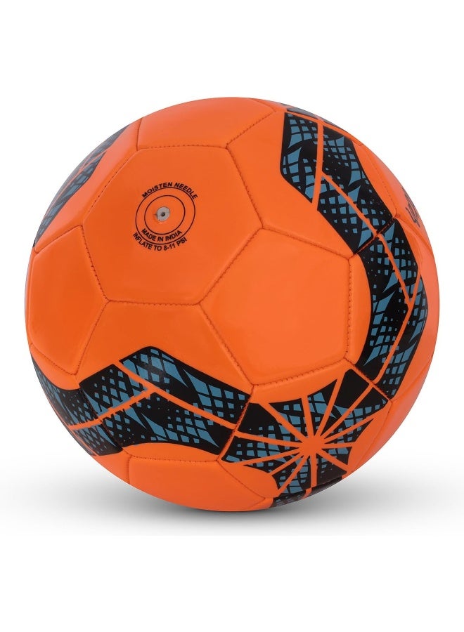 Vector X Fighter Football 32 Panel PVC Professional Training & Match Soccer Ball, Durable Design, Size 5, Orange - Image 4