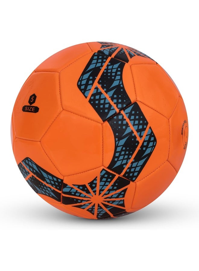 Vector X Fighter Football 32 Panel PVC Professional Training & Match Soccer Ball, Durable Design, Size 5, Orange - Image 5