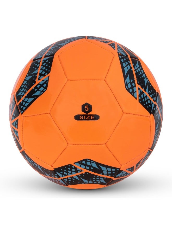 Vector X Fighter Football 32 Panel PVC Professional Training & Match Soccer Ball, Durable Design, Size 5, Orange - Image 2