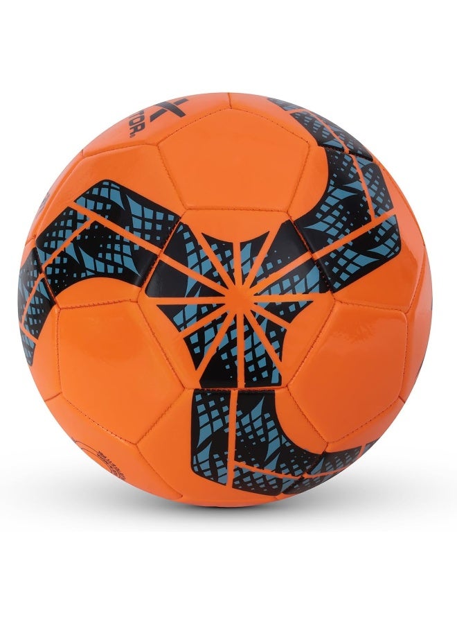 Vector X Fighter Football 32 Panel PVC Professional Training & Match Soccer Ball, Durable Design, Size 5, Orange - Image 3
