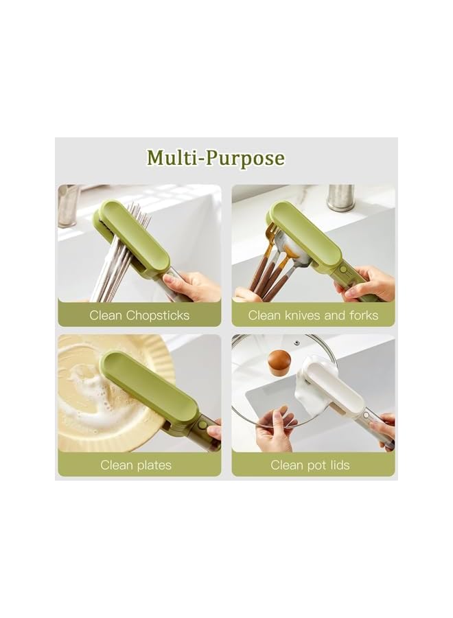 promass Knife Cleaner Blade Brush, Kitchen Utensil Cleaning Brush, Cutlery Cleaner Tool, Stainless Steel Blade Brush, Double-Sided Knife Scrubber for Knives, Forks, Dish, Cutlery Cleaning - Image 2