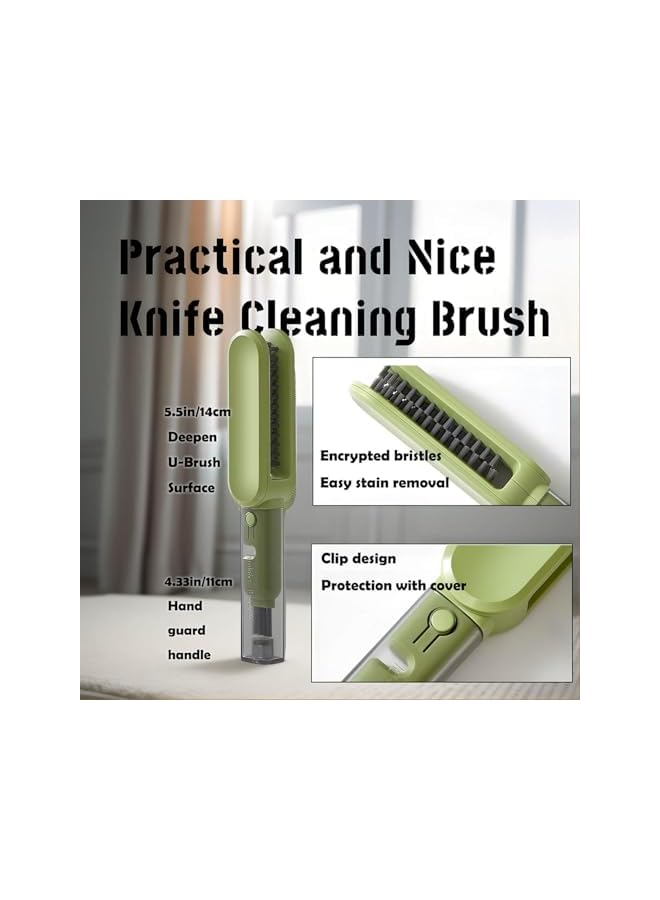 promass Knife Cleaner Blade Brush, Kitchen Utensil Cleaning Brush, Cutlery Cleaner Tool, Stainless Steel Blade Brush, Double-Sided Knife Scrubber for Knives, Forks, Dish, Cutlery Cleaning - Image 4