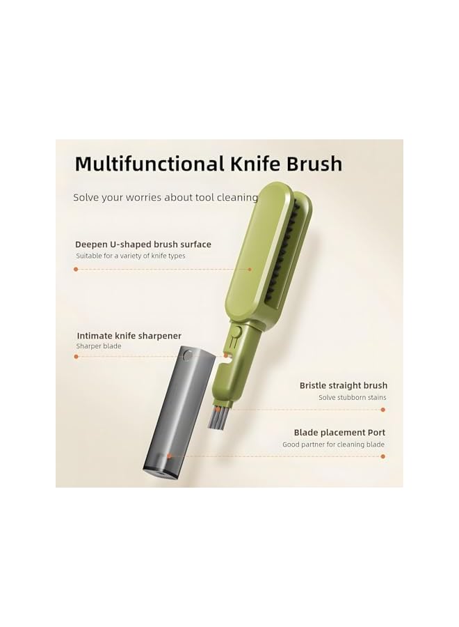 promass Knife Cleaner Blade Brush, Kitchen Utensil Cleaning Brush, Cutlery Cleaner Tool, Stainless Steel Blade Brush, Double-Sided Knife Scrubber for Knives, Forks, Dish, Cutlery Cleaning - Image 5