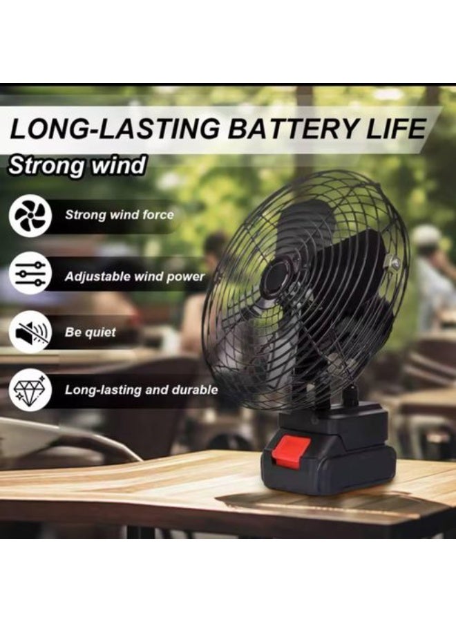 Dreamzon Portable Rechargeable Lithium Battery Fan | Dual Battery Cordless Fan | Strong Airflow | Quiet Operation | Long-Lasting Battery Life - Image 3