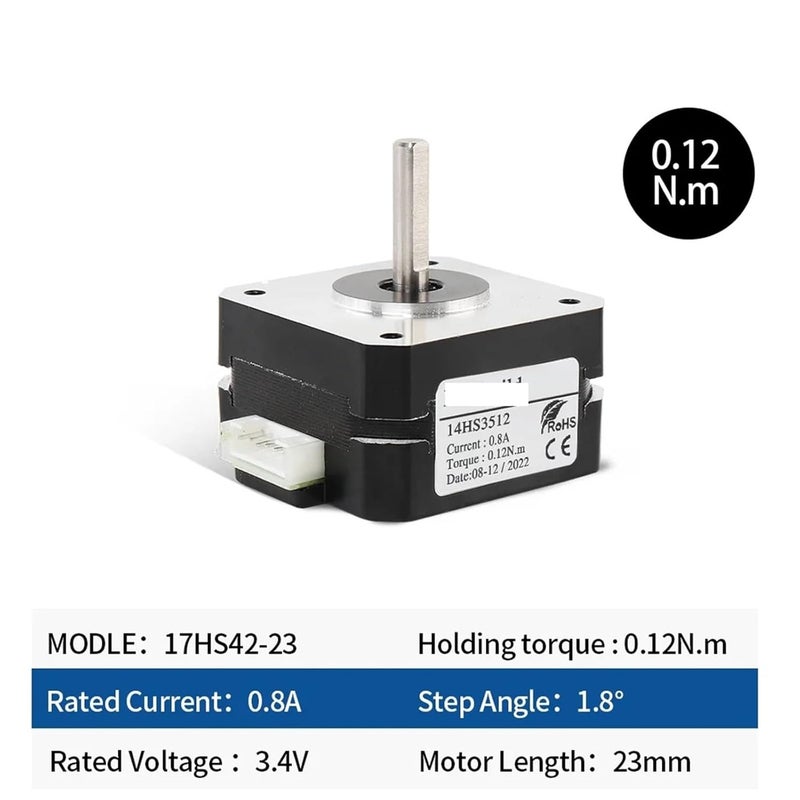 17HS4223 محرك خطوي 42 مم 0.7 أمبير 4 أطراف 14 نيوتن سم قطعة واحدة - Image 4