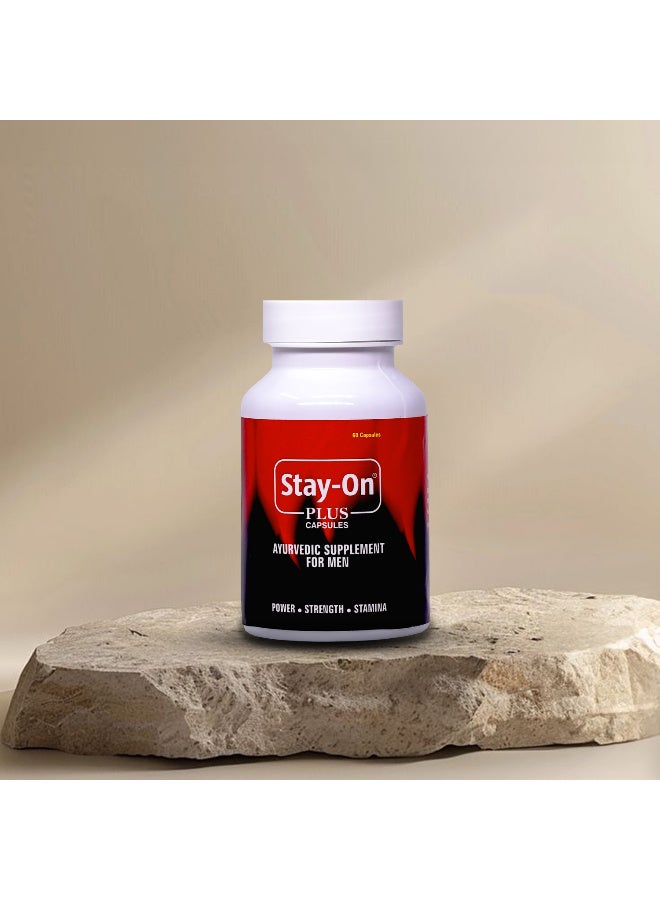 Stay-On Plus Capsules Herbal Supplement For Vitality, Stamina, Performance And Energy(30 Capsules) - Image 1