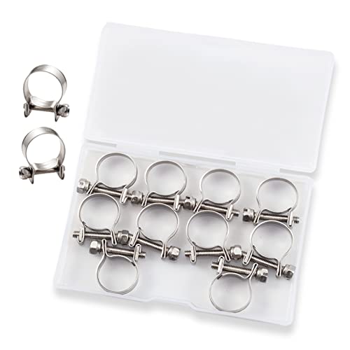 LEONTOOL 10 قطع مشبك خرطوم أنبوب الوقود المصنوع من الفولاذ المقاوم للصدأ 16-18 مم - Image 1