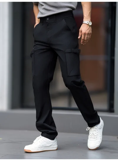 Maniac Maniac Mens Solid Black Submarine Cargo Bukl Pocket