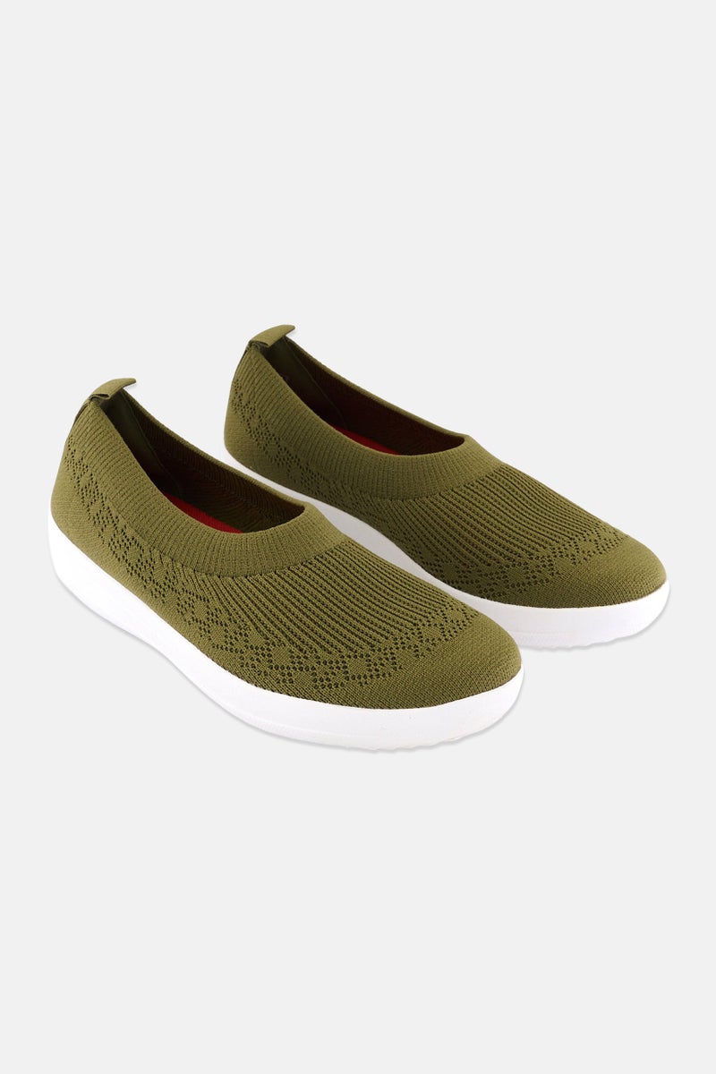 FitFlop أحذية كاجوال نسائية من أوبيركنيت، أخضر/أبيض - Image 1