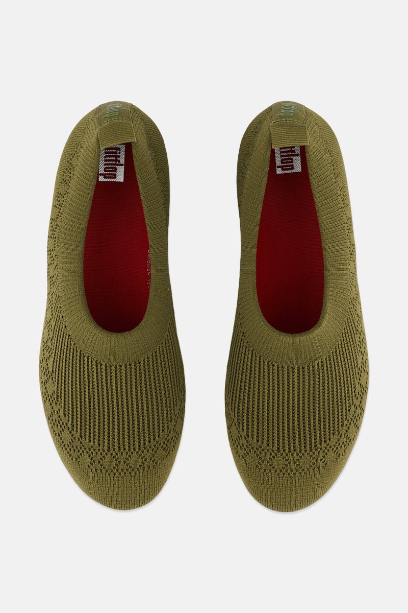 FitFlop أحذية كاجوال نسائية من أوبيركنيت، أخضر/أبيض - Image 2