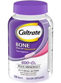 Caltrate Bone Health Advanced, 600+D3 Plus Minerals, 120 Tablets  - Image 1