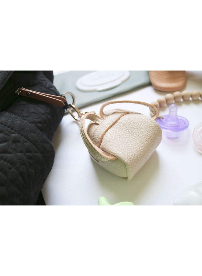 purifyou Premium Leather Pacifier and Nipple Shield Cases - Set of 2 Black & Beige | Case for Diaper Bag & Stroller | Pacifier Box for Travel | Keeps Baby’s Binkies Clean and Accessible - Image 4