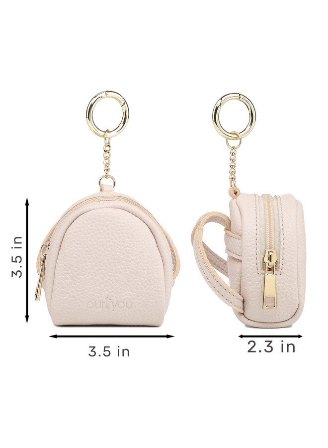 purifyou Premium Leather Pacifier and Nipple Shield Cases - Set of 2 Black & Beige | Case for Diaper Bag & Stroller | Pacifier Box for Travel | Keeps Baby’s Binkies Clean and Accessible - Image 3