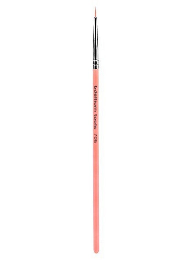 Bdellium Tools Professional Makeup Brush Pink Bambu Series - 706 Fine Point Eye Liner - Image 1
