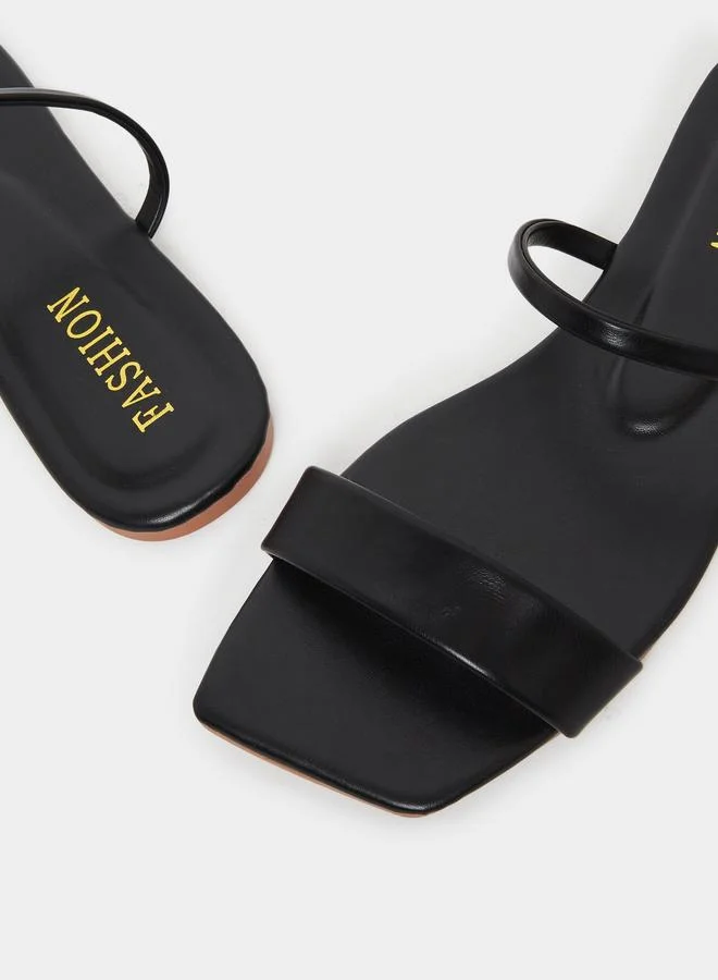 Styli Styli Women Black Flat Sandals