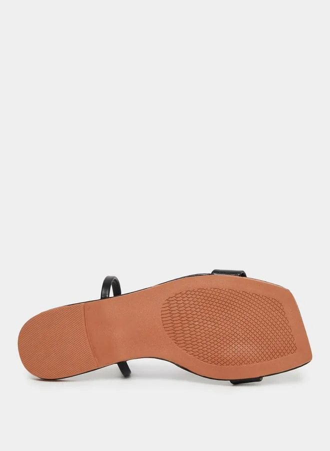 Styli Styli Women Black Flat Sandals