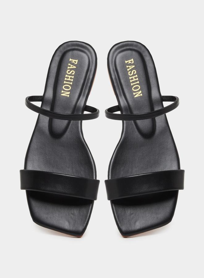 Styli Women Black Flat Sandals - Image 5