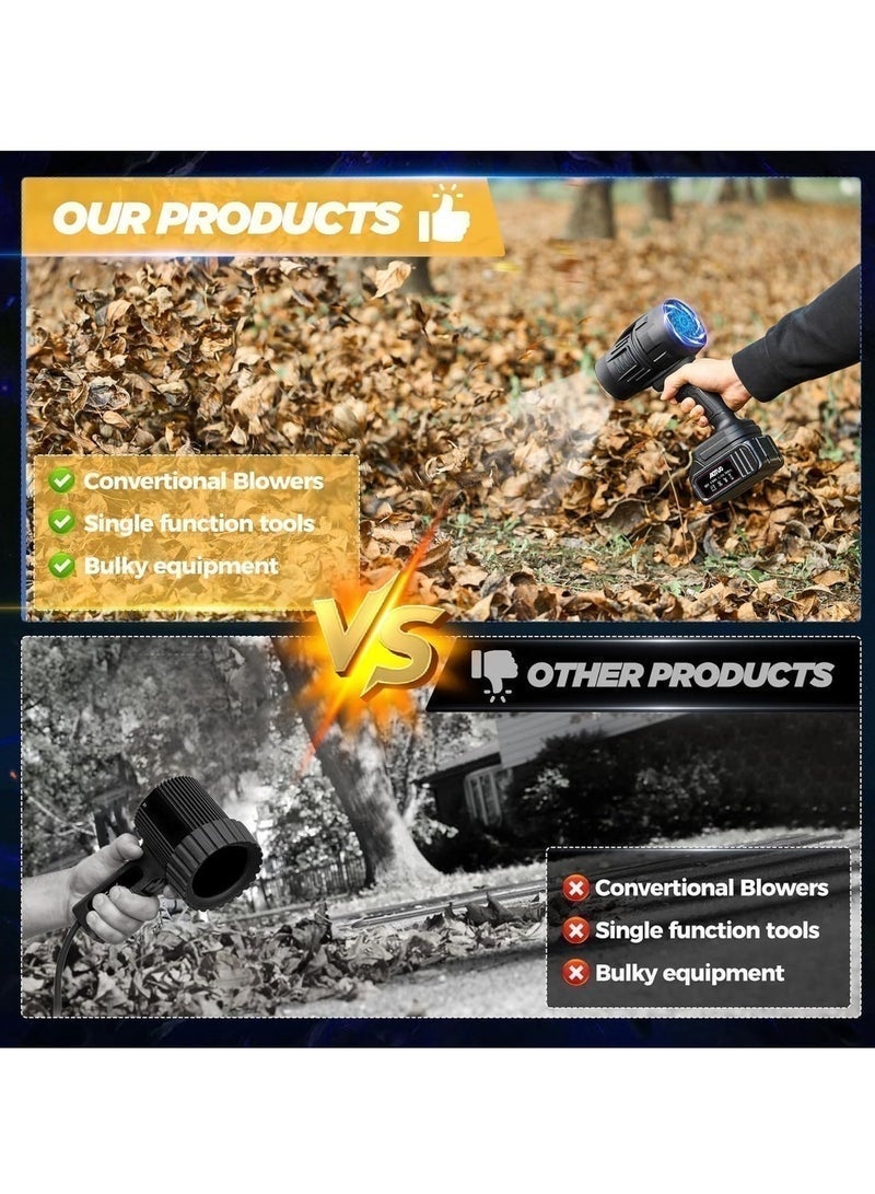 AOTUO Portable Duster, Adjustable Speed ​​Compressed Air Duster, 2025 Upgraded Handheld Cordless Leaf Blower Portable Duster, Mini Jet Dry Blower for Outdoor, Camping, Cleaning - Image 4