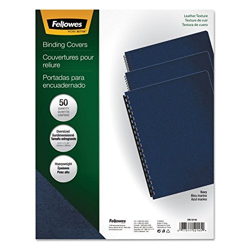 Fellowes Executive Presentation Cover, 11-1/4 Inch x 8-3/4 Inch, 50 per Pack, Navy (52145) - Image 1