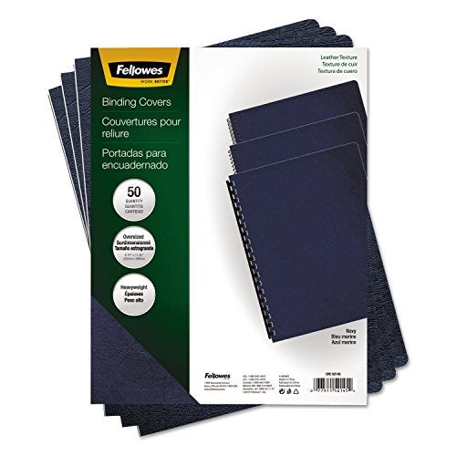 Fellowes Executive Presentation Cover, 11-1/4 Inch x 8-3/4 Inch, 50 per Pack, Navy (52145) - Image 4