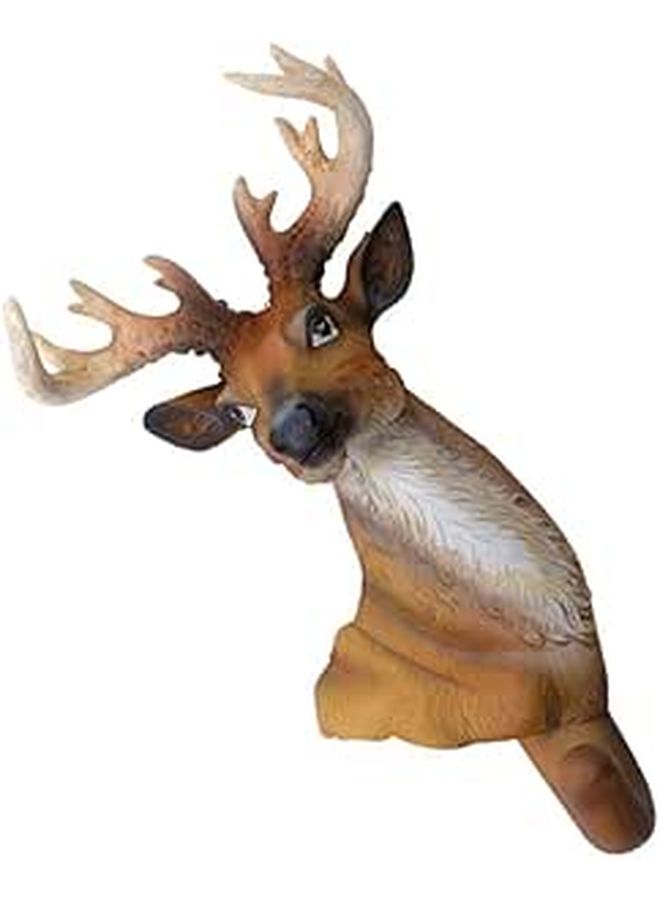 Deer Head Coat Hook Single Wall Mount Rustic Vintage Style Entryway Storage - Image 1