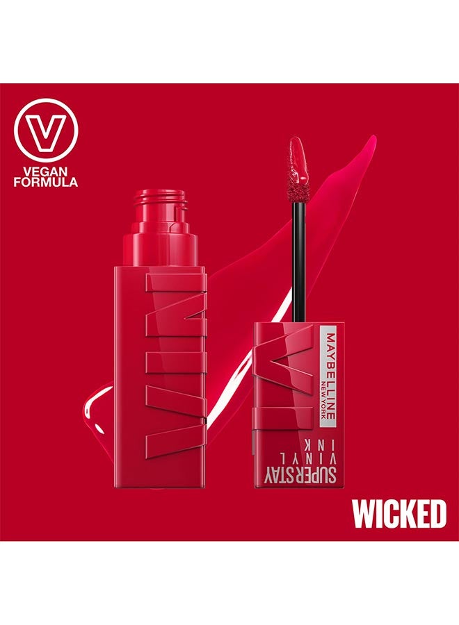MAYBELLINE NEW YORK Super Stay Vinyl Ink Longwear Transfer Proof Gloss Lipstick, 50 WICKED 50  - Image 2