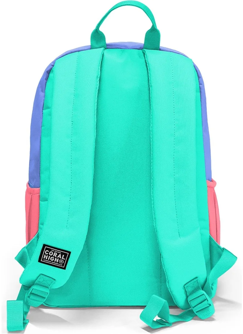 CORAL HIGH Deep Blue Colored School Backpack 23641