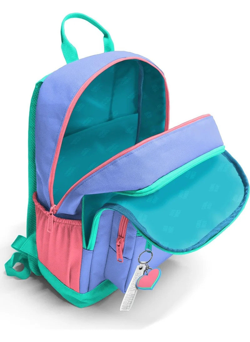 CORAL HIGH Deep Blue Colored School Backpack 23641