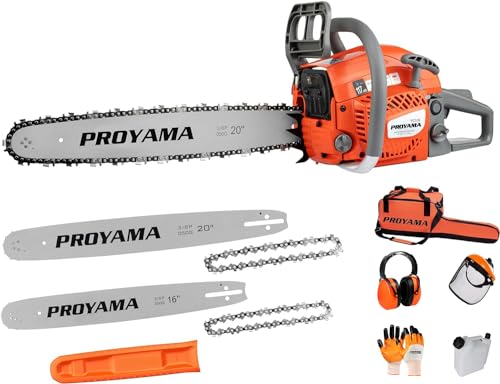 PROYAMA 58CC 2-Cycle Gas Powered Chainsaw, 16-Inch Top Handle Chain Saw, Gasoline Chainsaw 20-Inch for Tree Wood Cutting - Image 1