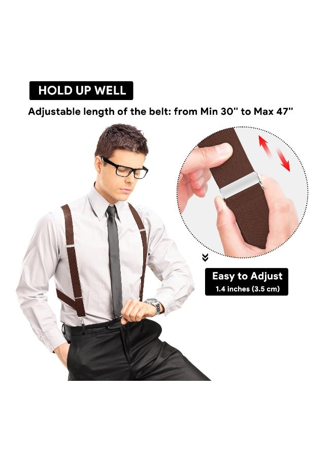 Men's Suspender Heavy Duty Hook Suspenders for Men Swivel Hooks Big and Tall Men Side Hook Adjustable Braces - Image 3