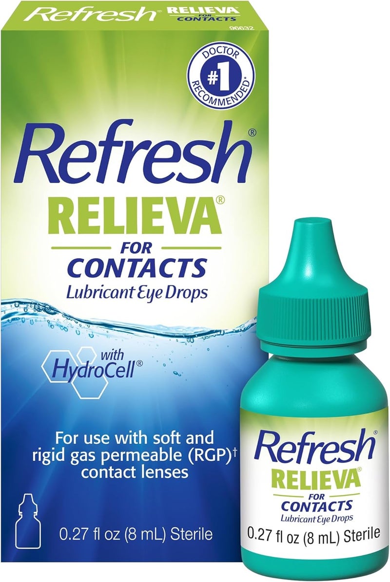 Refresh Relieva for Contacts Lubricant Eye Drops, 0.27 Fl Oz Sterile - Image 1