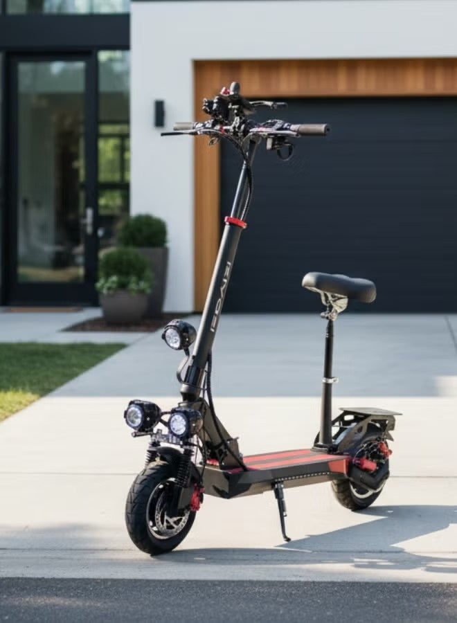 Foldable electric scooter for adults with a 48V battery and 500W motor, featuring 10-inch tires and a load capacity of up to 120kg. - Image 5