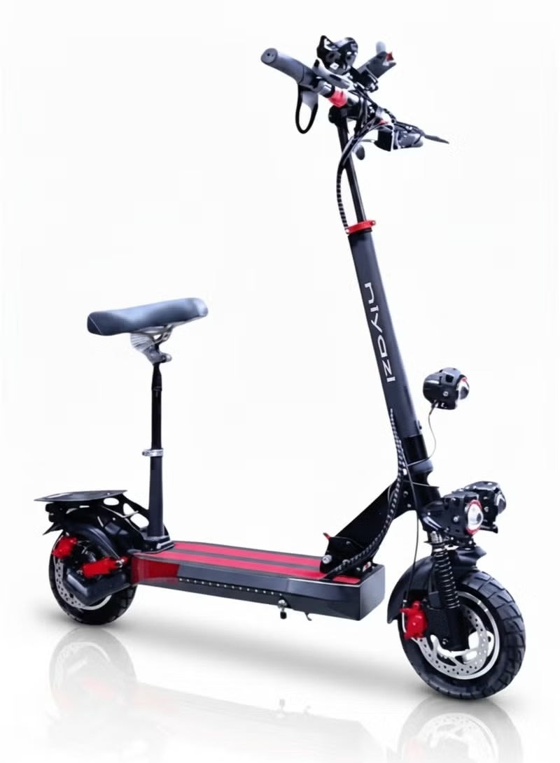 Foldable electric scooter for adults with a 48V battery and 500W motor, featuring 10-inch tires and a load capacity of up to 120kg. - Image 4