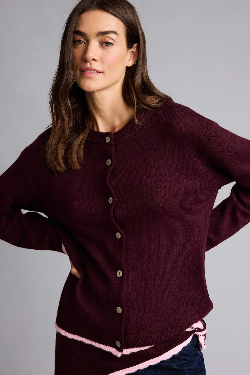 DeFacto Regular Fit Crew Neck Knitwear Cardigan