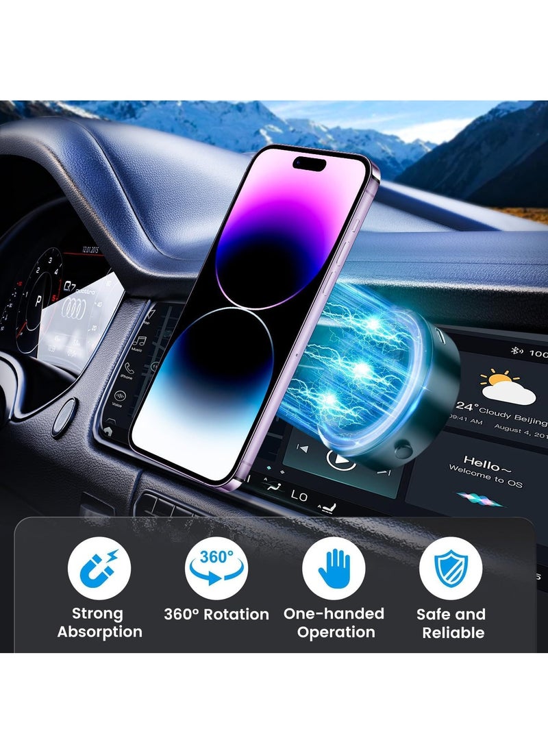 Zoom Plus 360° Rotation Adjustment Smart Car Mobile Phone Holder, Magnetic Black Technology, Universal Suction Cup, Stable Vacuum Adsorption (Black)  - Image 1