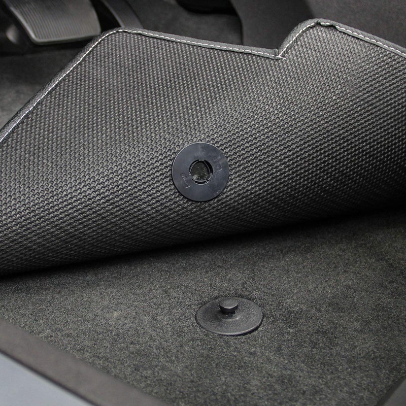 Lloyd Mats Custom-Fit Carpeted Floor Mats Premium Luxury Car Floor Liners for C6 Corvette Mats 2005-2007 (Charcoal, Front Mats - Flag) - Image 3