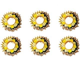 Sanvatsar Home Decorative Diya Set of 6 Corporate Gift Diwali Gift Diya for puja Home Decoration Light Diya Set of 6Multi Color