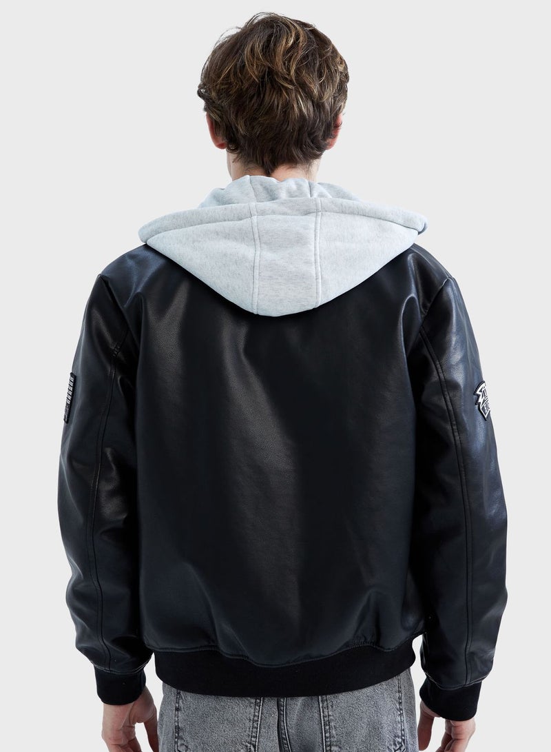 DeFacto Zip Through Pu Jacket  - Image 2