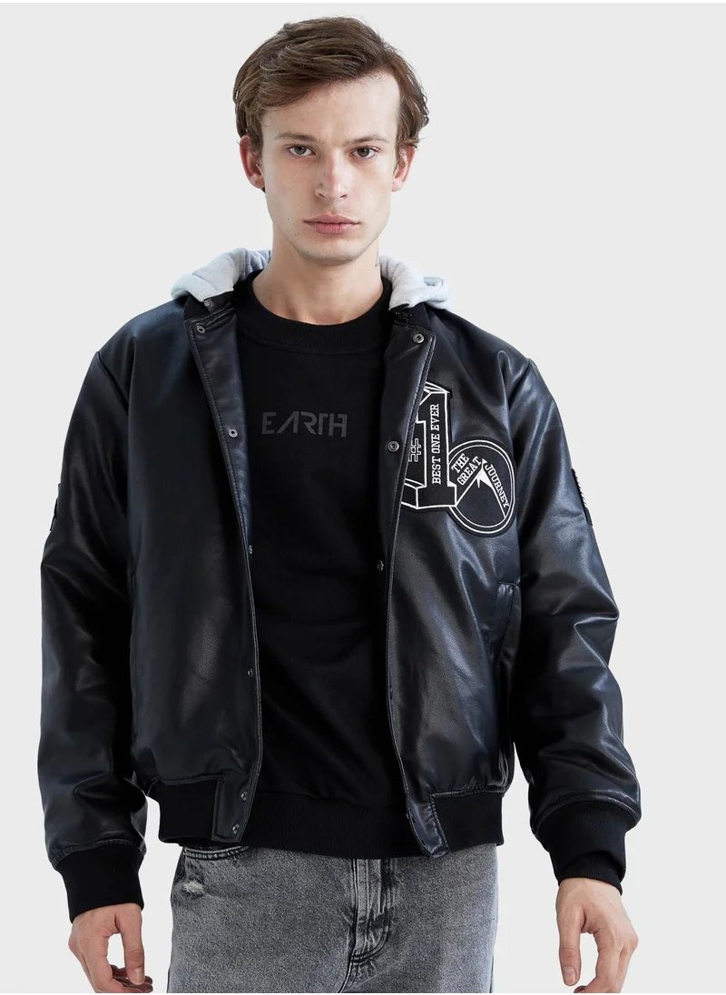 DeFacto Zip Through Pu Jacket