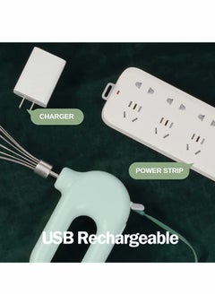 KASTWAVE Electric Mixer,Compact Cordless Electric Egg Beater USB Rechargable Egg Beater with 2 Detachable Stir Whisks 4 Speed Modes  - Image 3