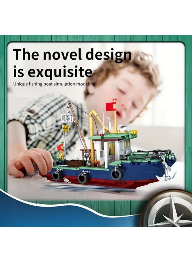 Fishing Boat Set Urban Ocean Theme STEM Education Gift For Children - Image 5